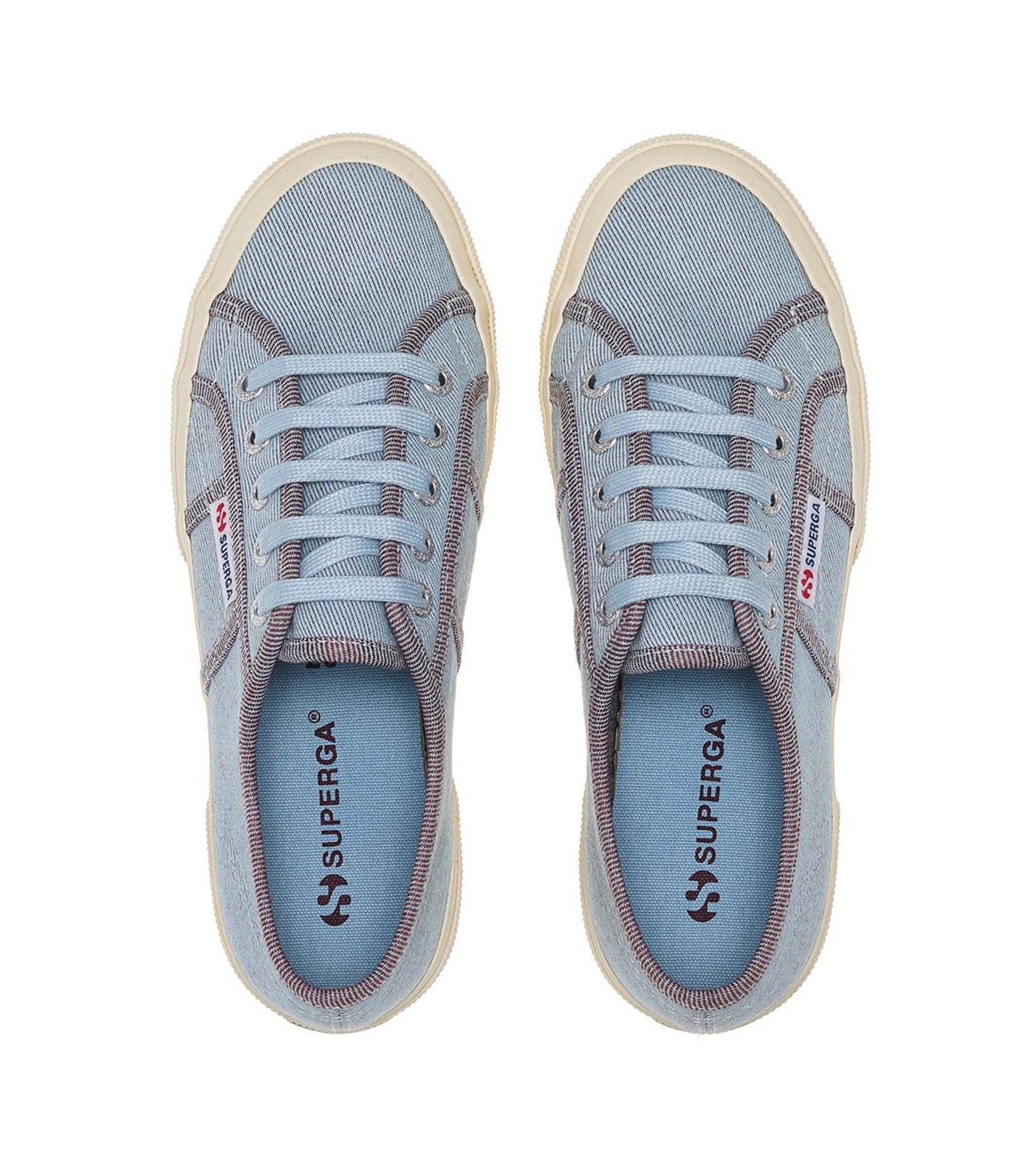 2750 Yarn Dyed Drill Blue Ballad-Violet Bordeaux-F Off White