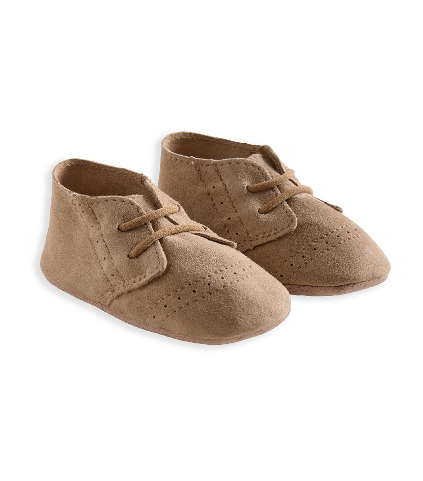 Mamas & Papas Suede Pram Shoes Tan