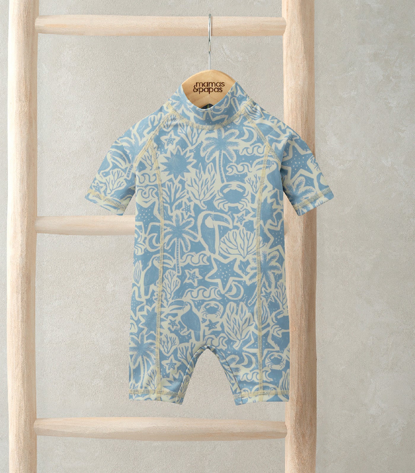 Toucan Print Rashsuit Light Blue