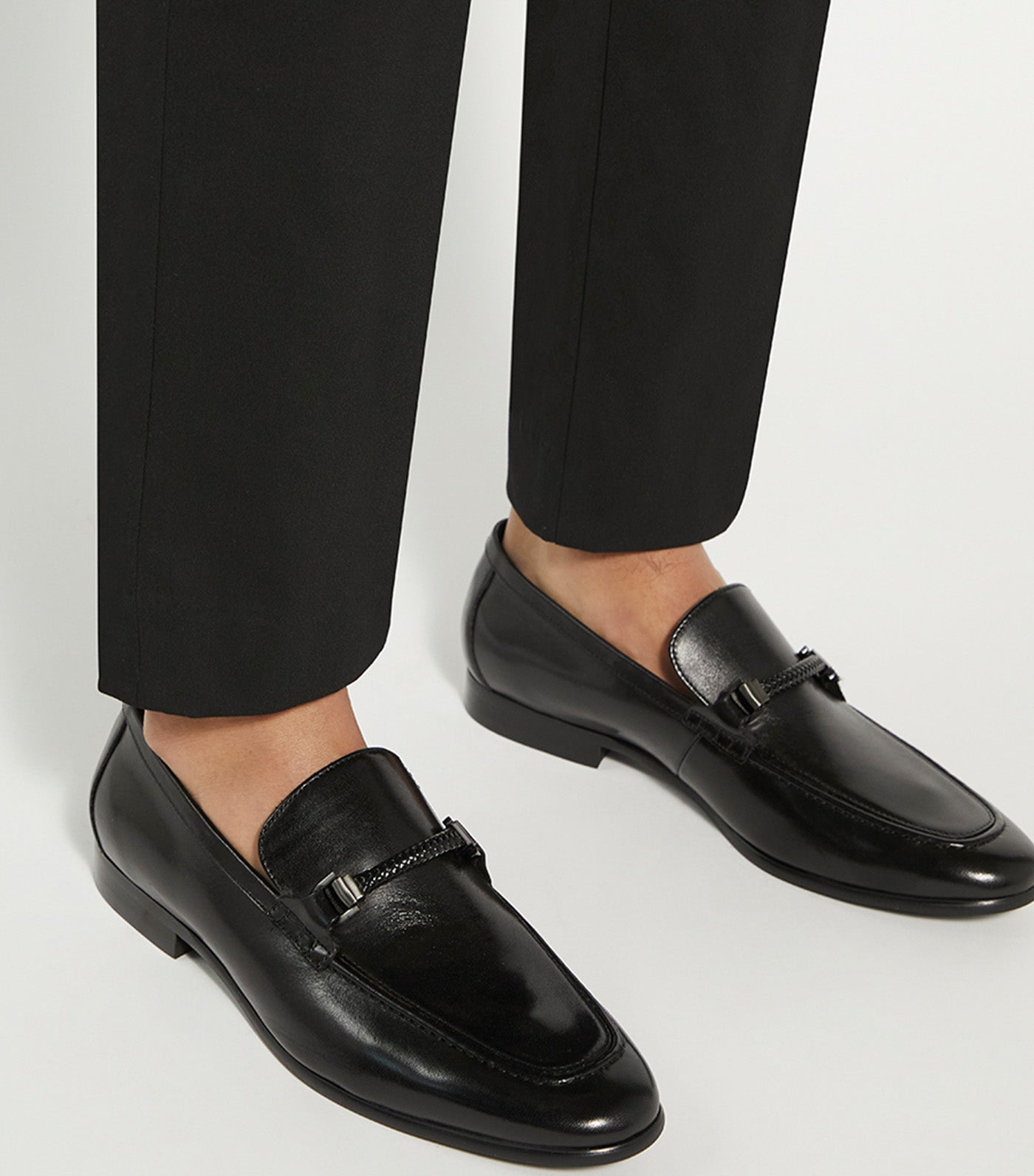 Scilly Woven Trim Loafer Black