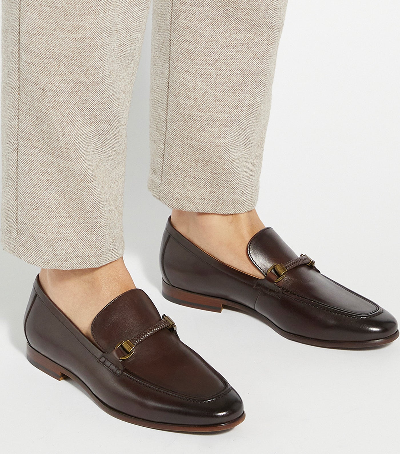 Scilly Woven Trim Loafer Brown