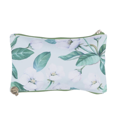 Mint Green Floral Double Zipped Case