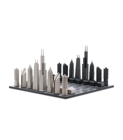 Skyline Chess Stainless Steel Set - Chicago Edition