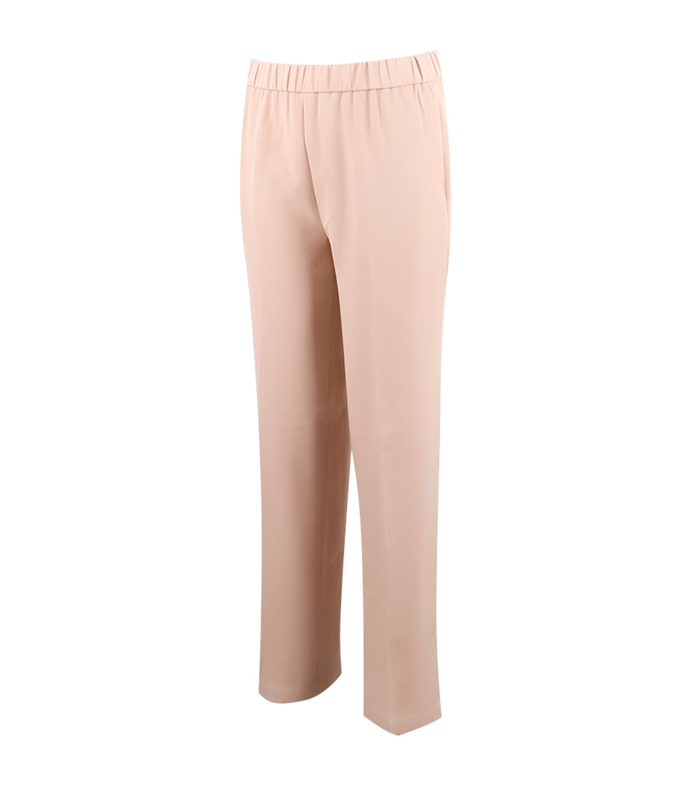 Meca Pants With Elastic Waistband Light Brown