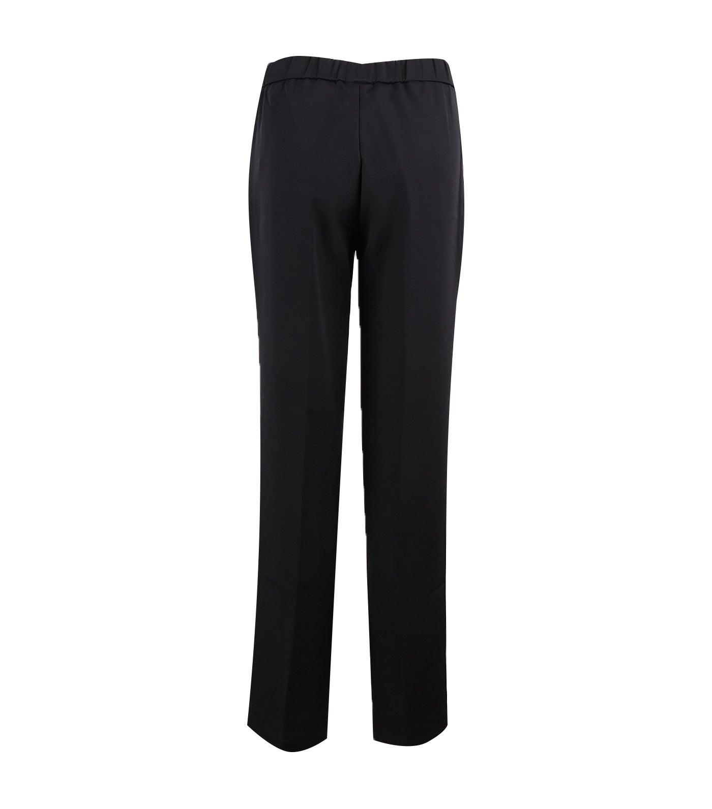 Meca Pants With Elastic Waistband Black