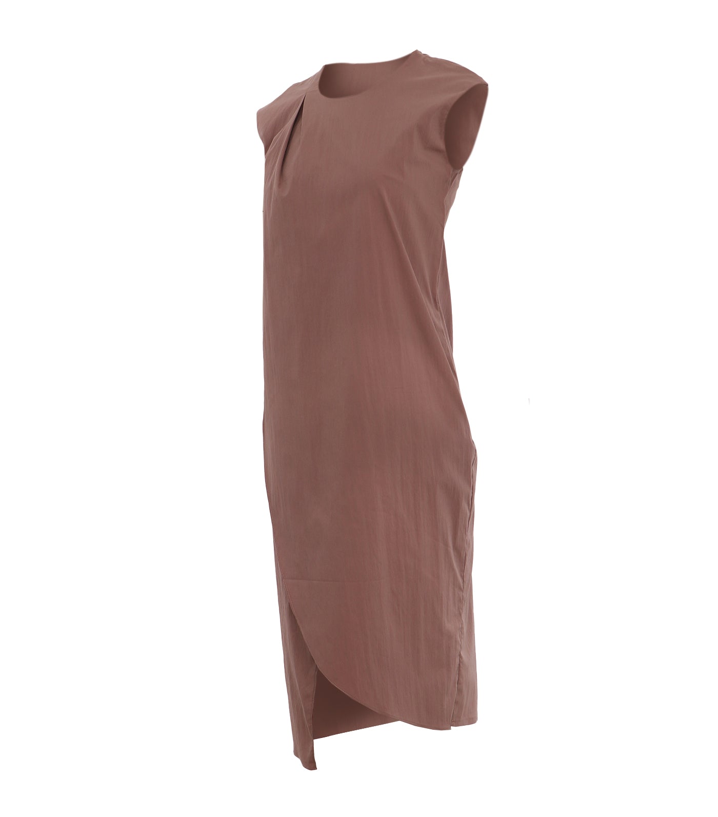 Drapa Sleeveless Overlap Dress Brown