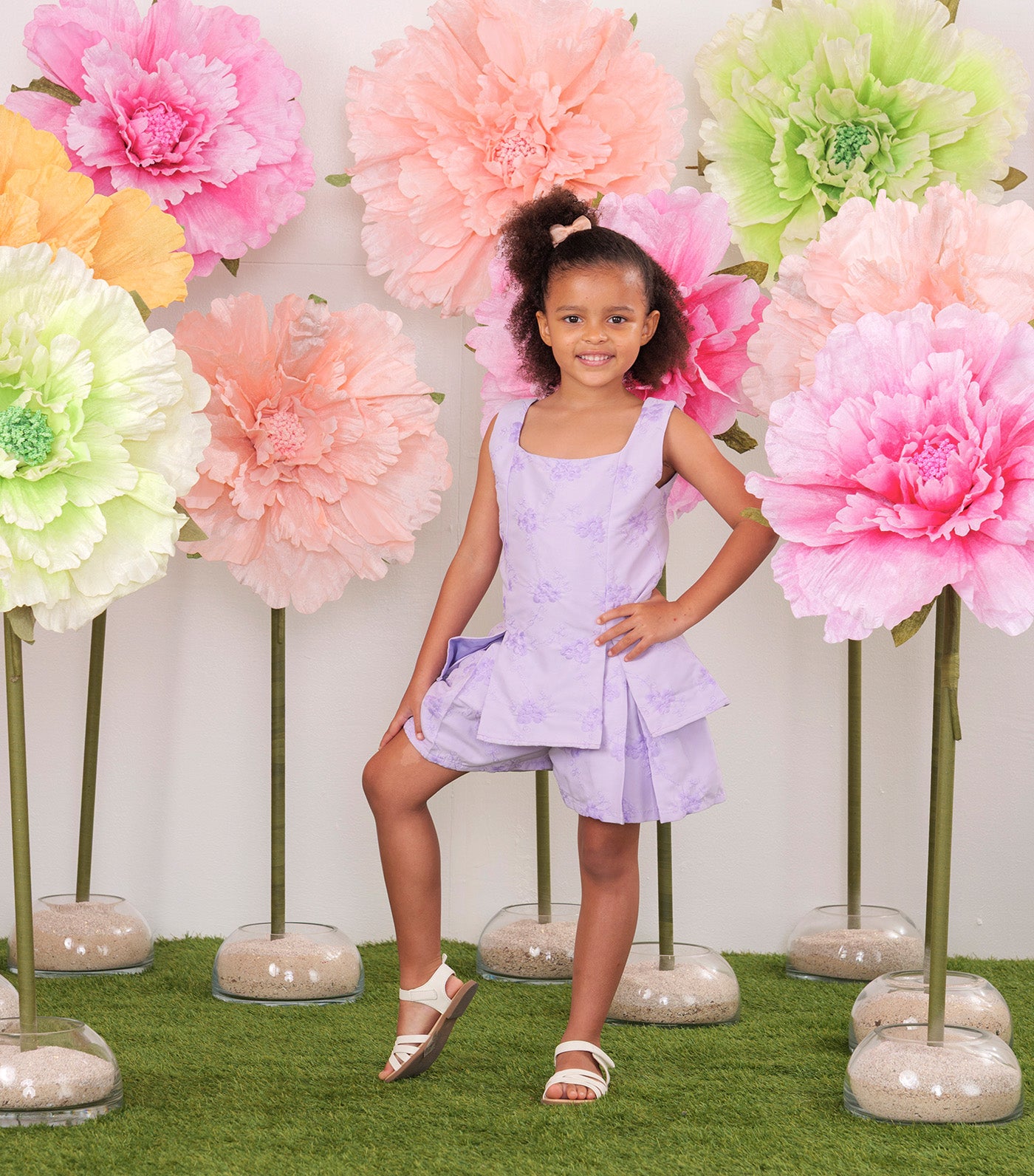 Bethany Flair Top Lilac