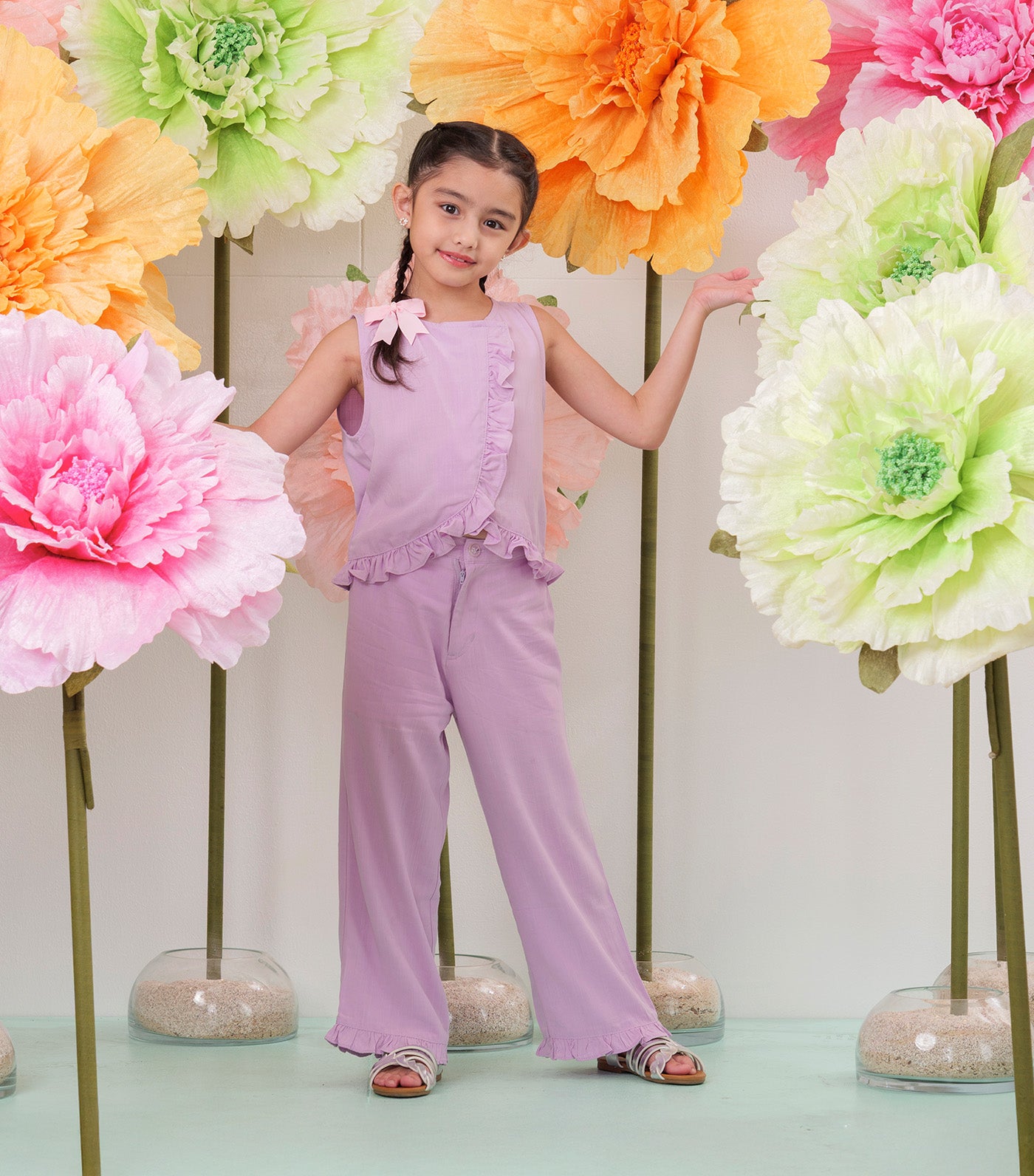 Callie Frilly Pants Lilac