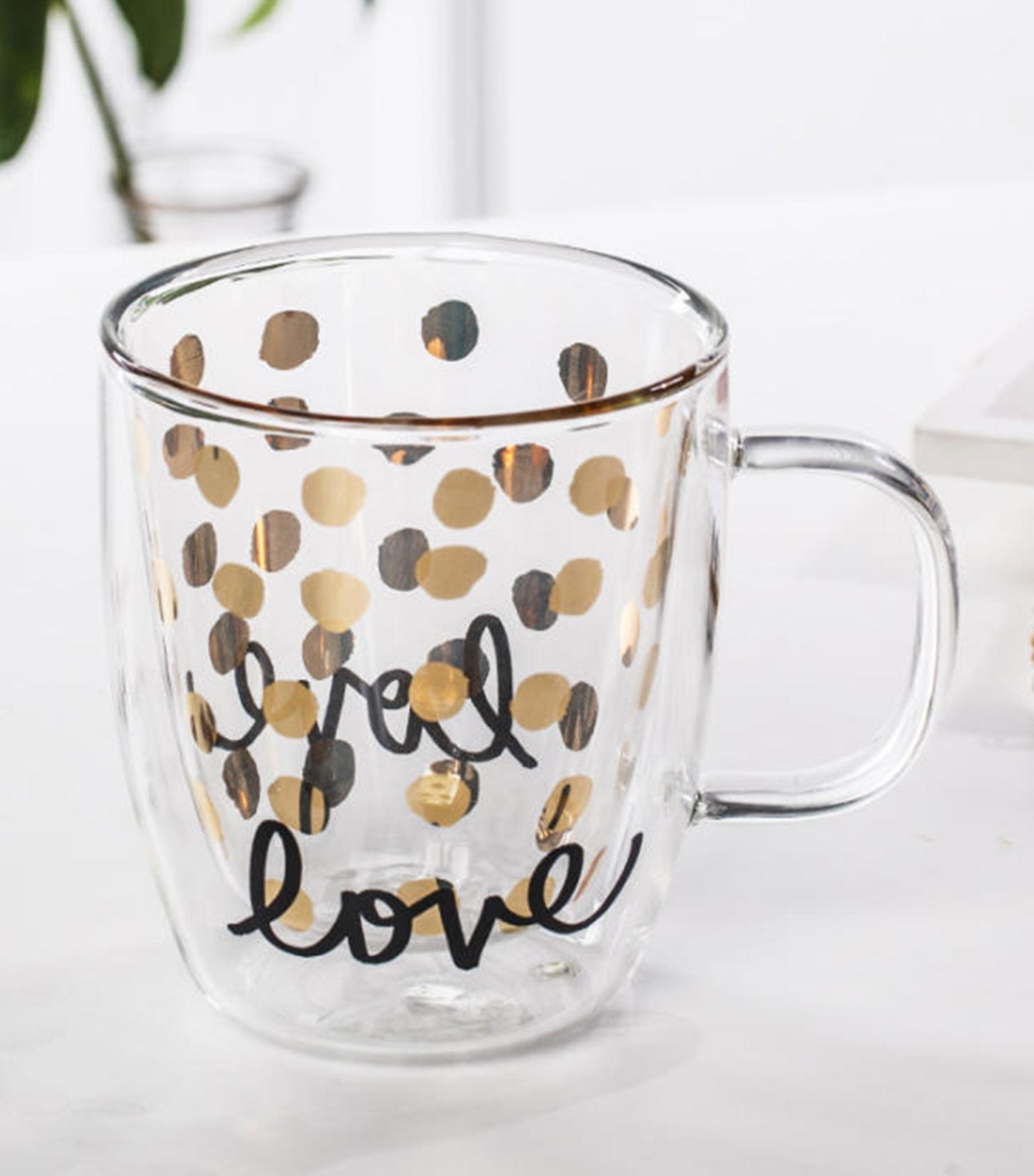 Sugarplum Lifestyle Love Glass Café Cup