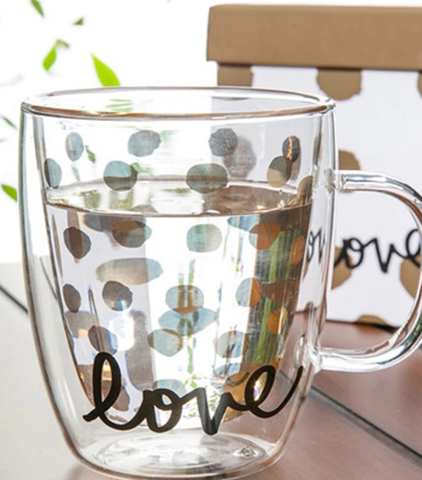 Sugarplum Lifestyle Love Glass Café Cup