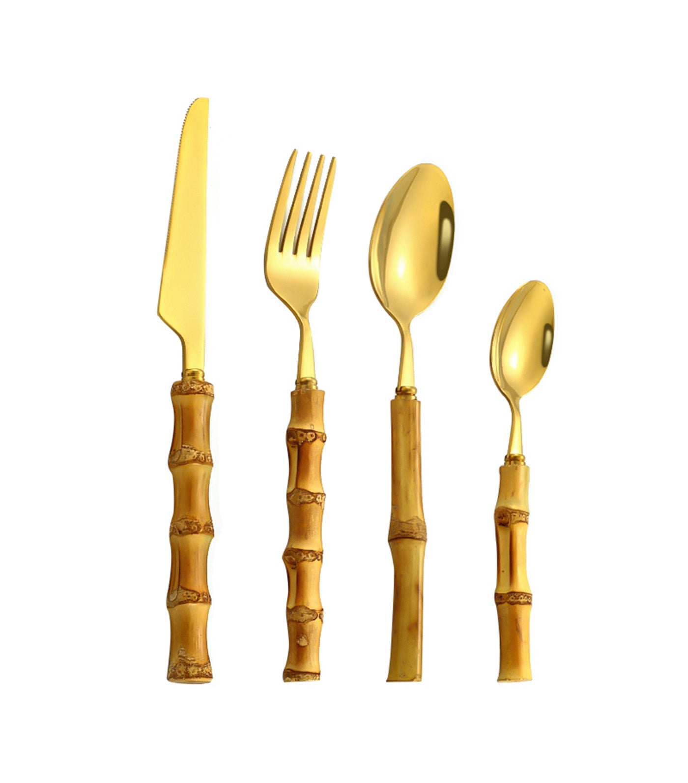 Bamboo Handle Cutlery 16-Piece Set