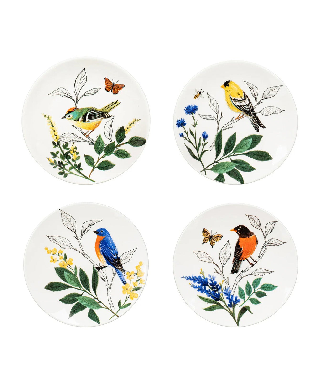 Songbird Appetizer Plate Set of 4