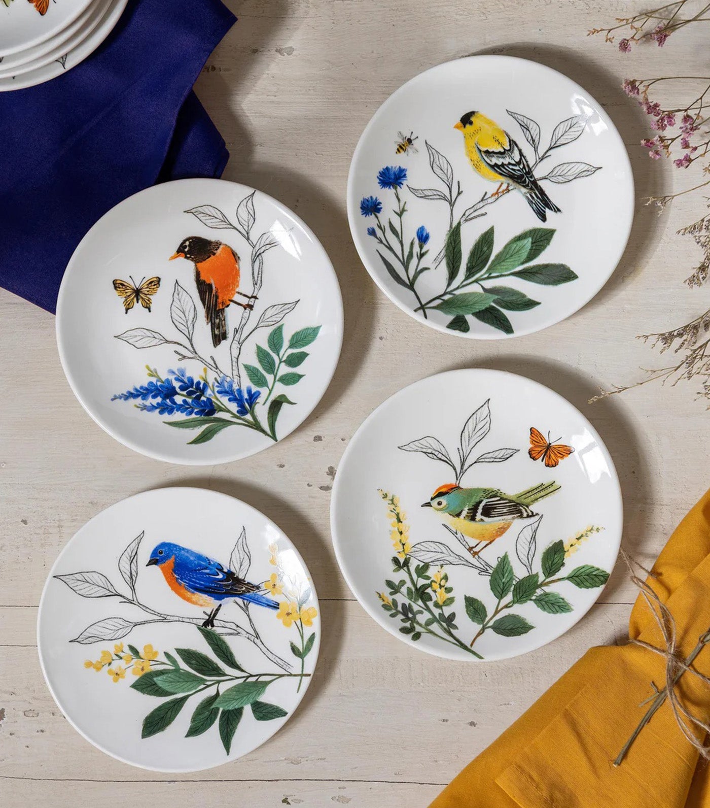 Songbird Appetizer Plate Set of 4