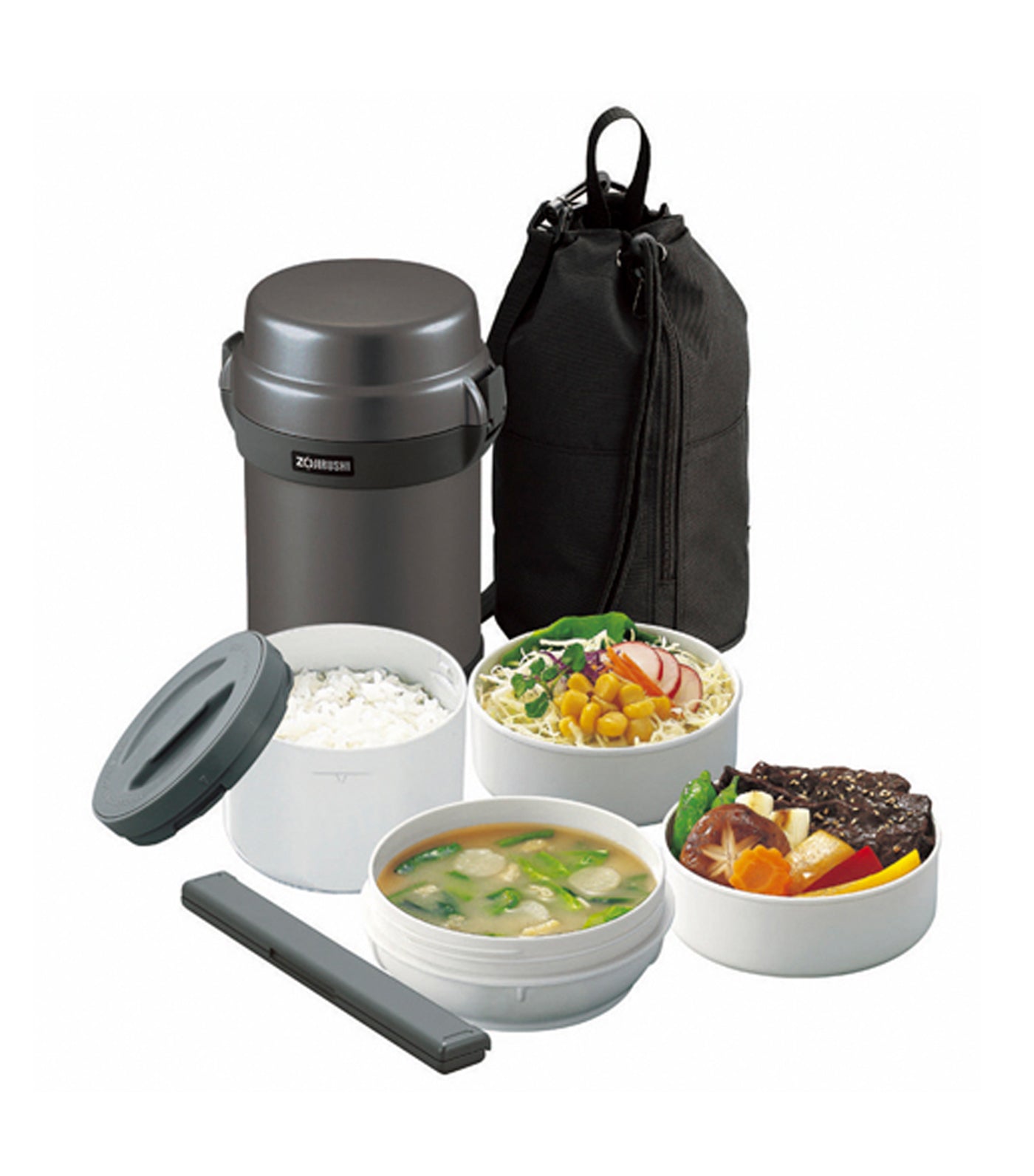 Lunch Jar with 4 Container and Bag 1.23L