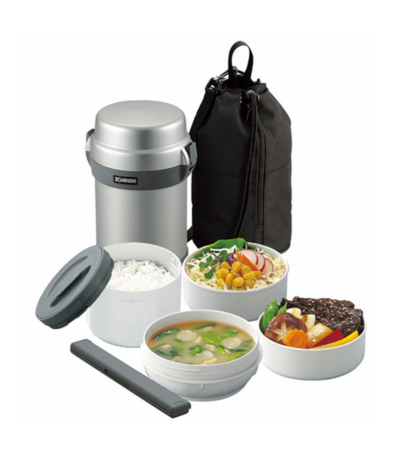 Lunch Jar with 4 Container and Bag 1.23L
