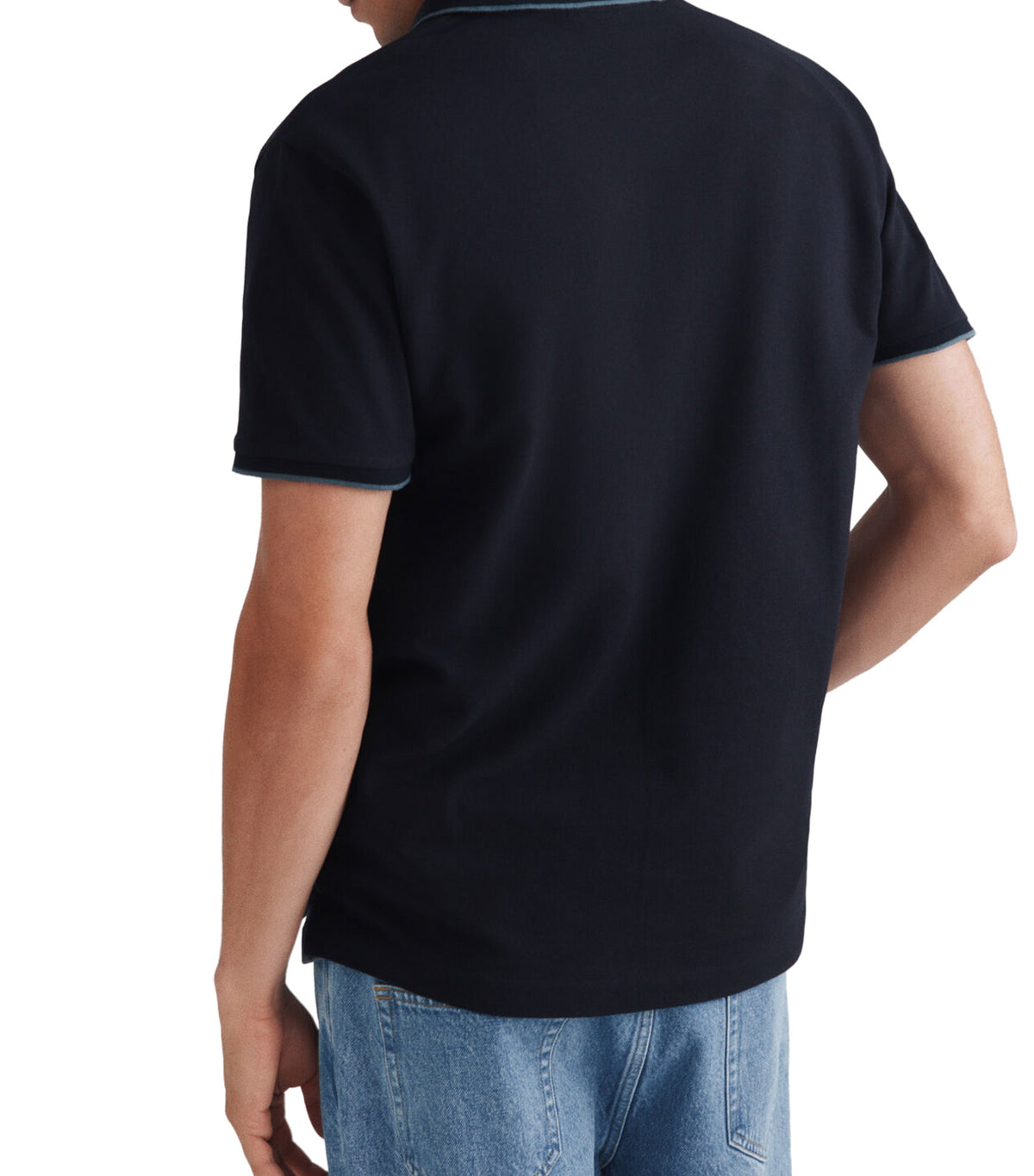 Slim Fit Pique Polo Shirt Navy