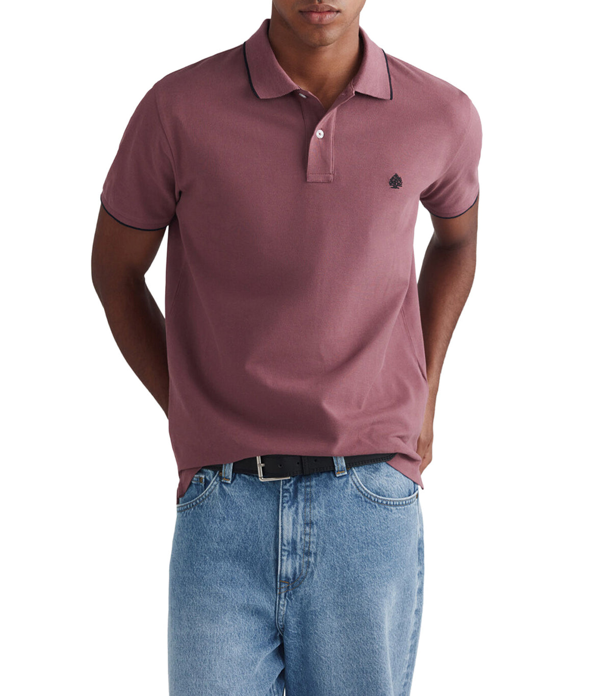 Slim Fit Pique Polo Shirt Wine