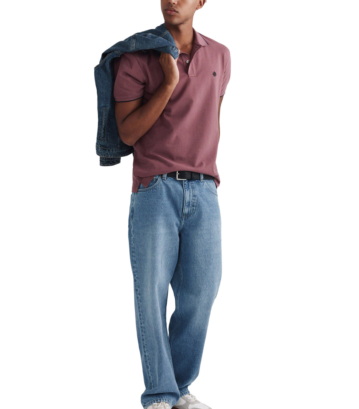 Slim Fit Pique Polo Shirt Wine