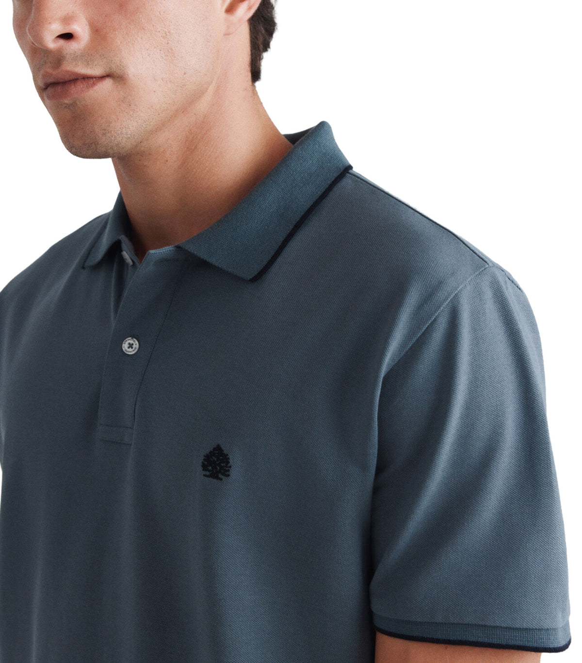 Slim Fit Pique Polo Shirt Blues