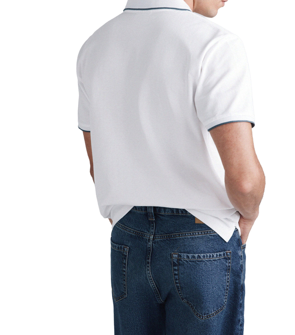Slim Fit Pique Polo Shirt White