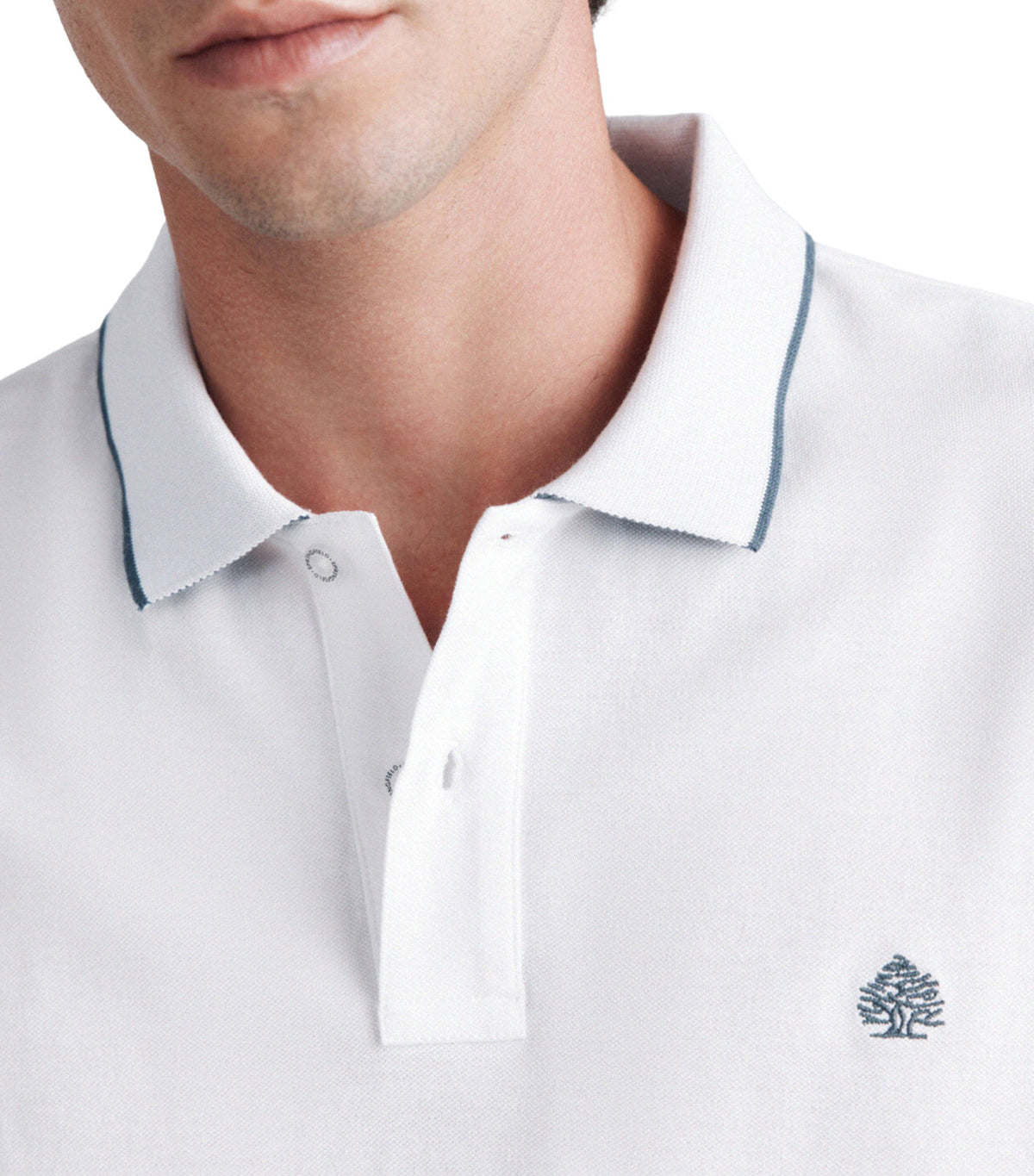 Slim Fit Pique Polo Shirt White