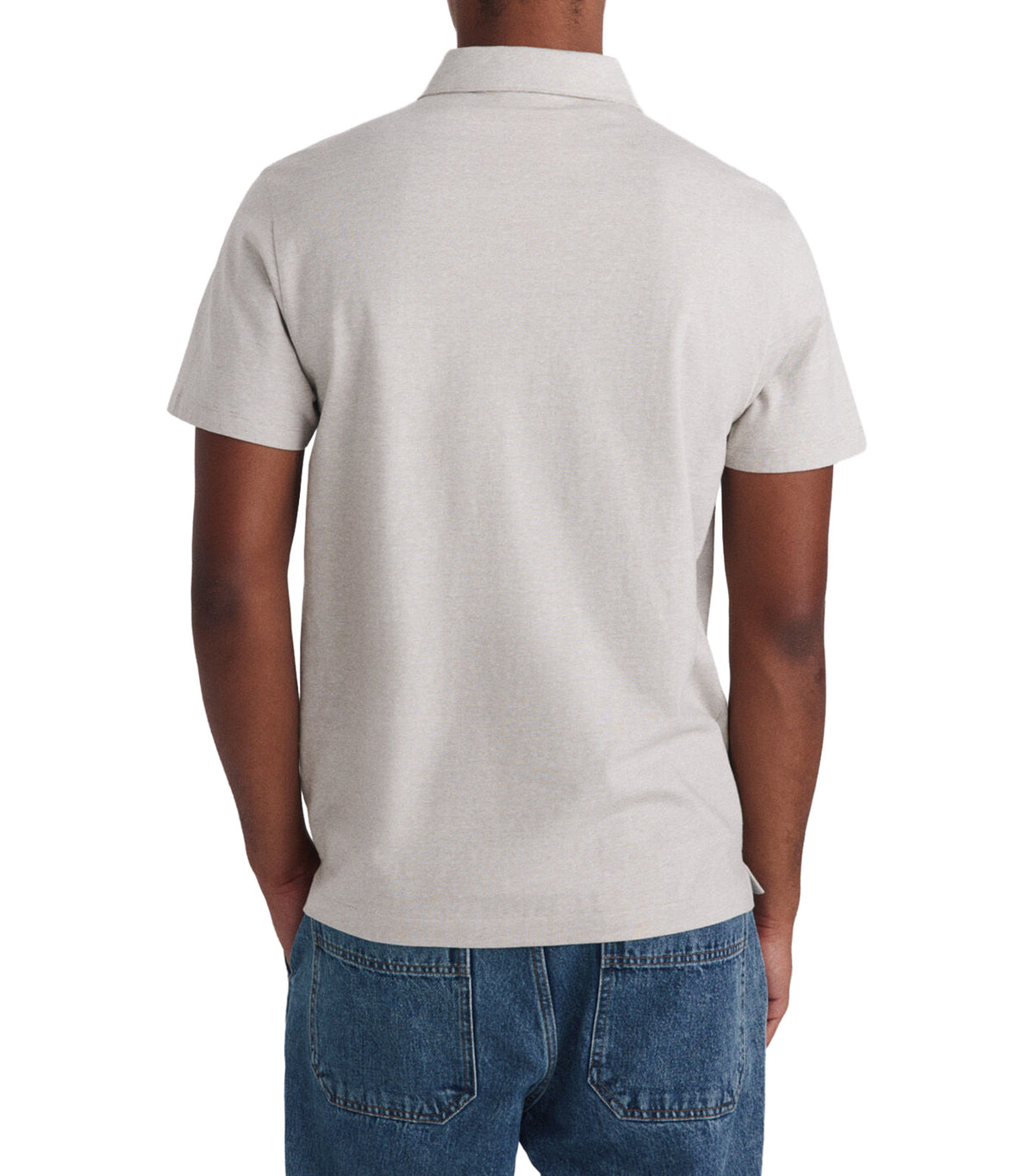 Slim Fit Micro-Striped Jersey Polo Shirt Sand
