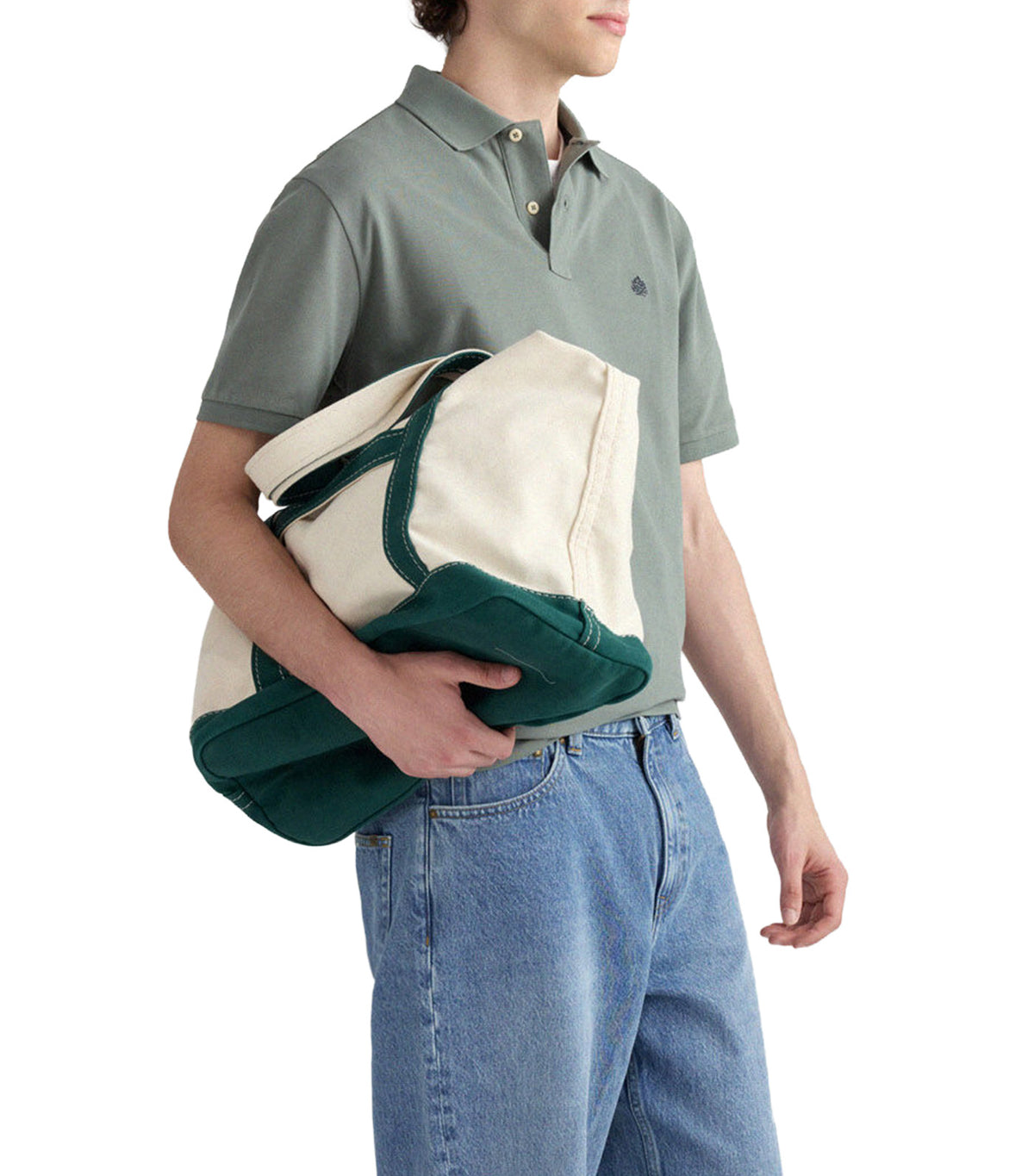 Basic Piqué Polo Shirt Green