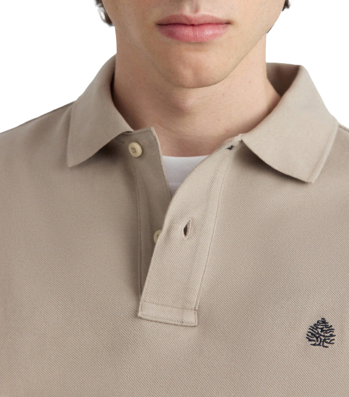 Basic Piqué Polo Shirt Sand