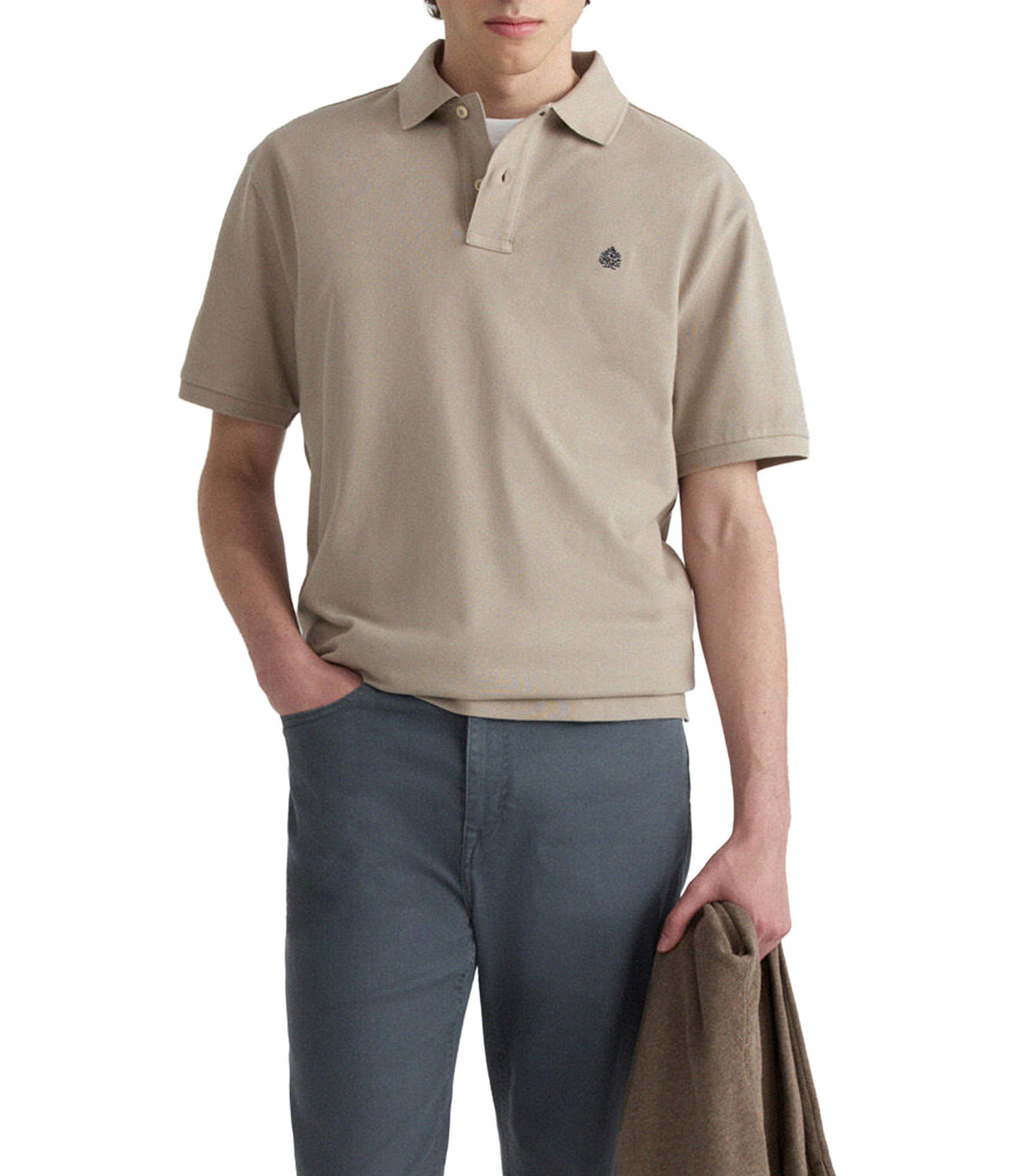 Basic Piqué Polo Shirt Sand