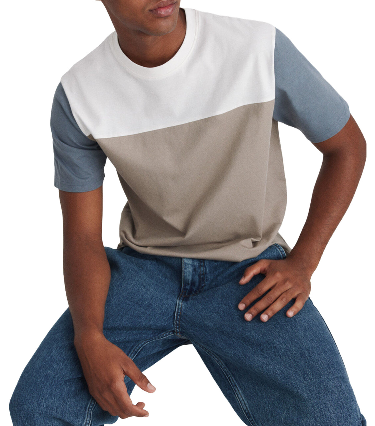 Color Block T-Shirt Sand