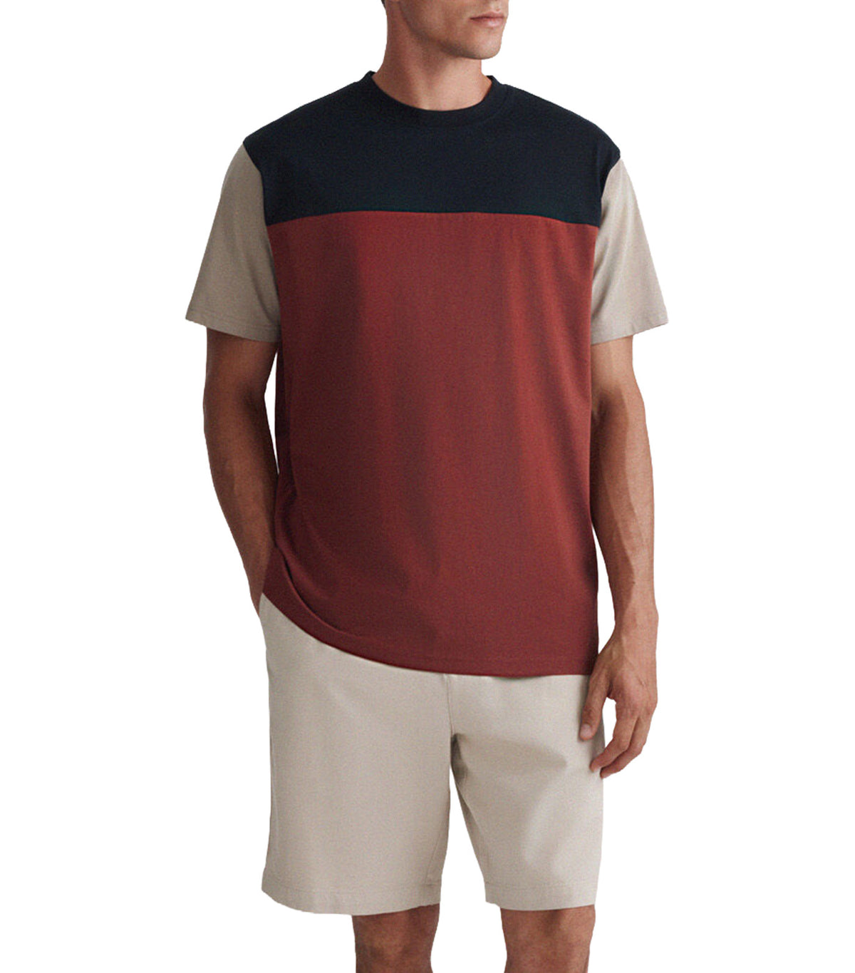 Color Block T-Shirt Orange