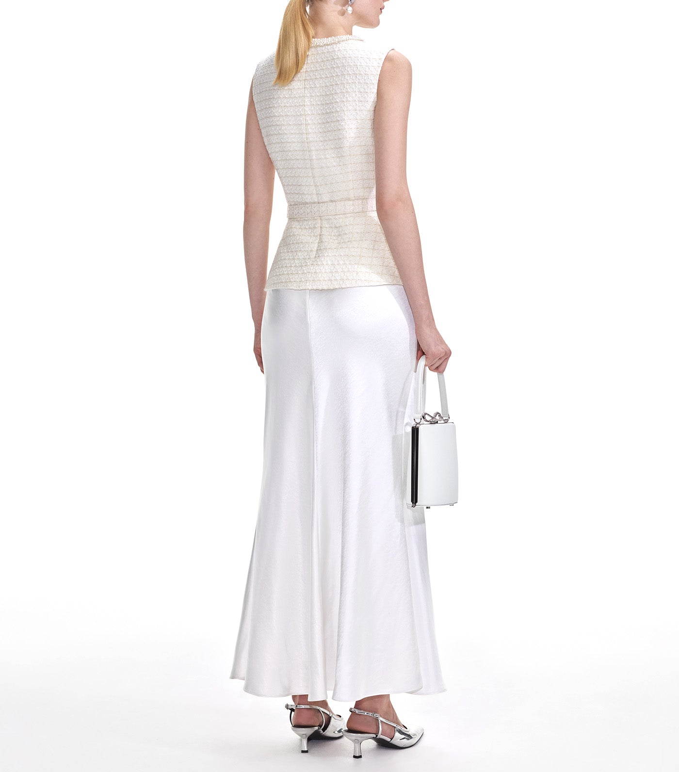 Boucle Midi Dress Cream