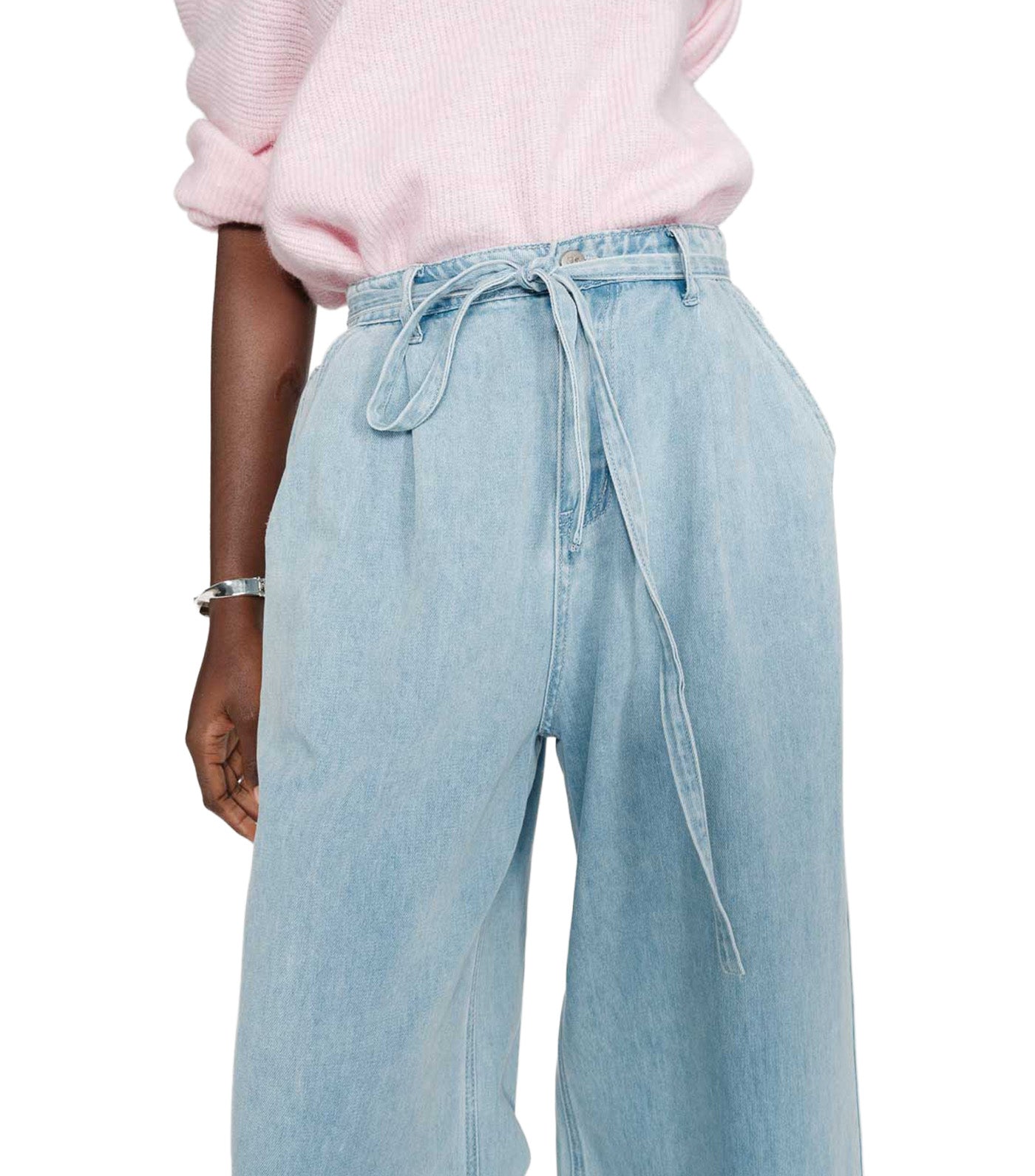 Pompon Jean Baggy Sky Blue