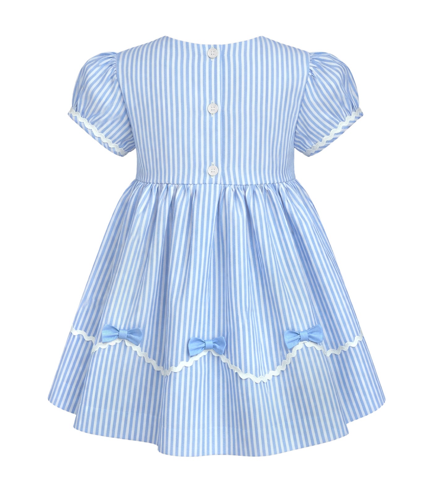 Periwinkle Aria Baby Girls Striped Dress Blue