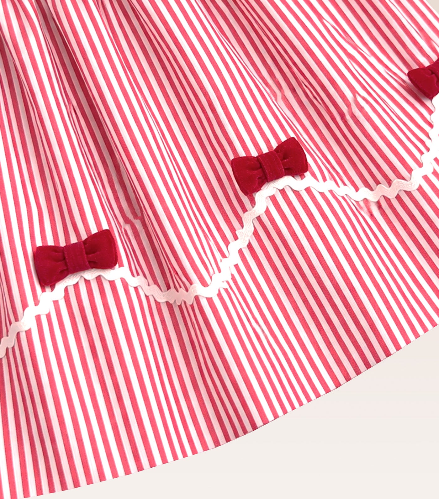 Periwinkle Aria Baby Girls Striped Dress Red