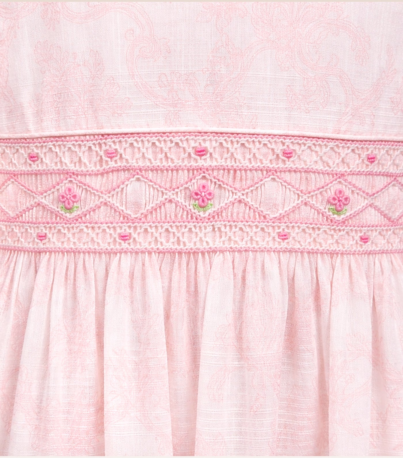 Periwinkle Lauren Girls Smocked Dress Pink