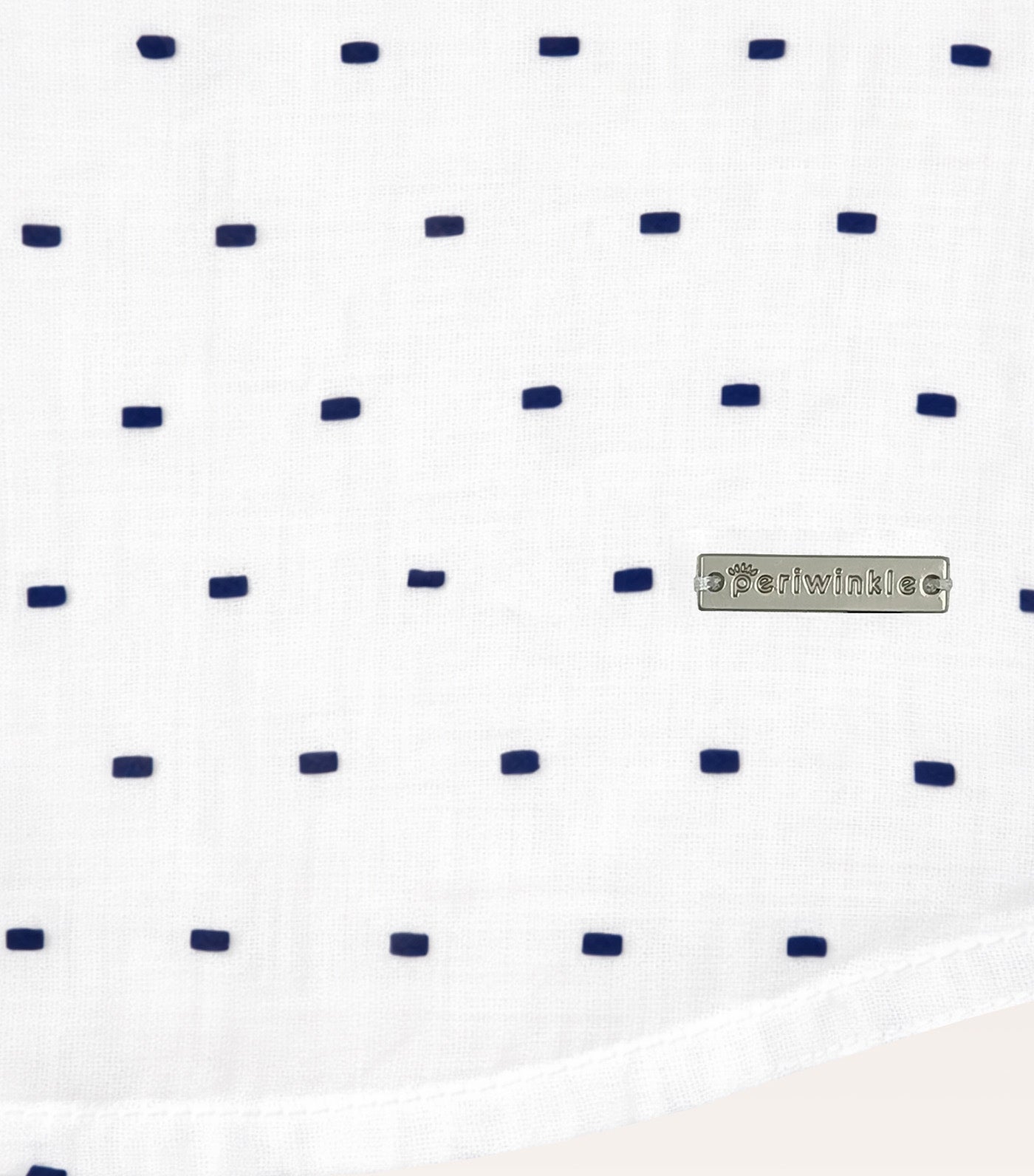 Periwinkle Mason Boys Button-Down Short Sleeves Navy Dots