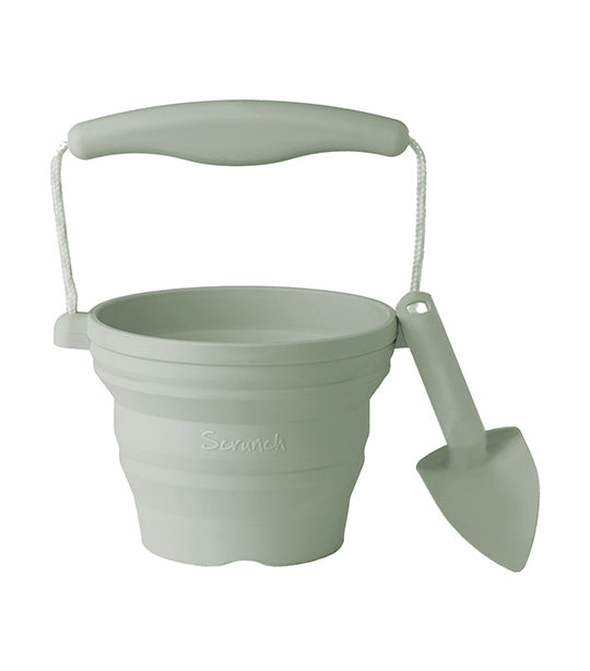 Silicone Foldable and Collapsible Seeding Pot and Trowel