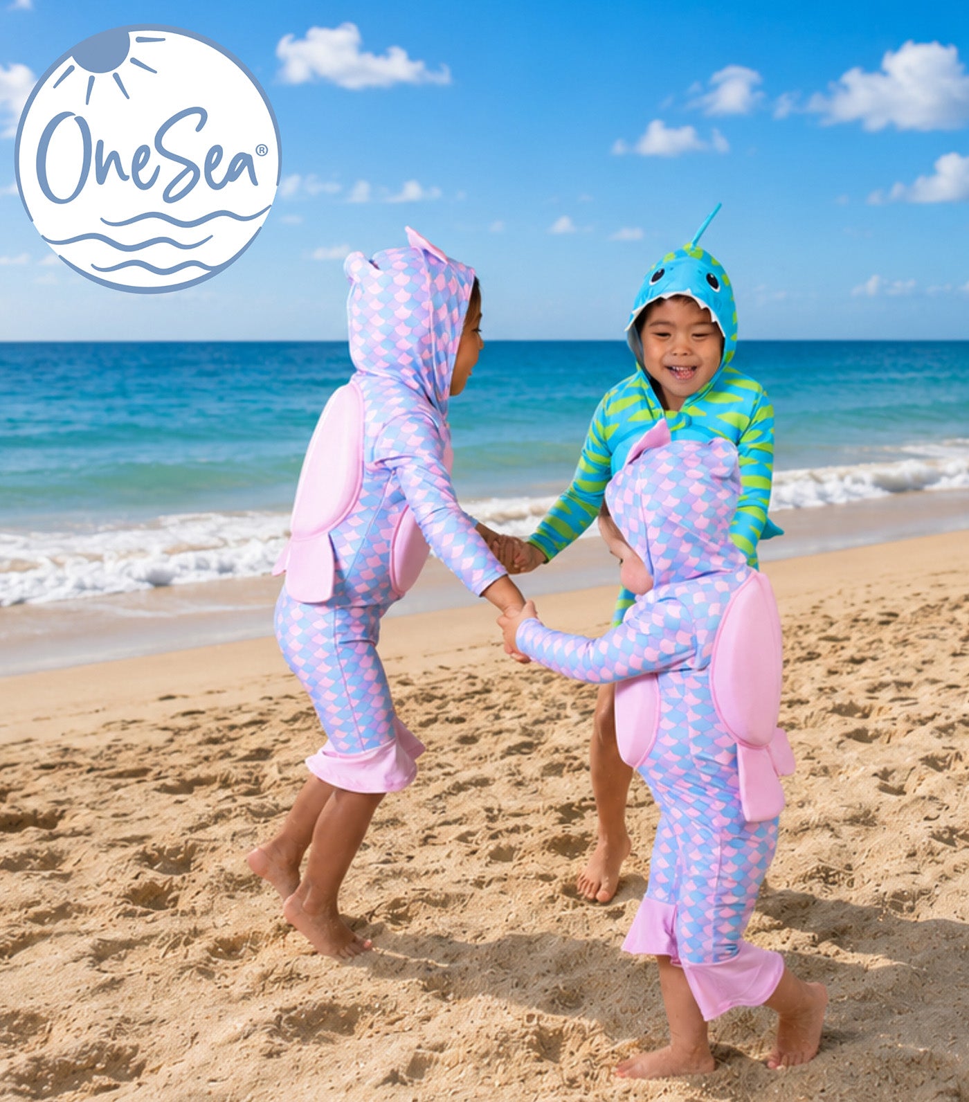 Onesea Shark Suit Set Blue/Green