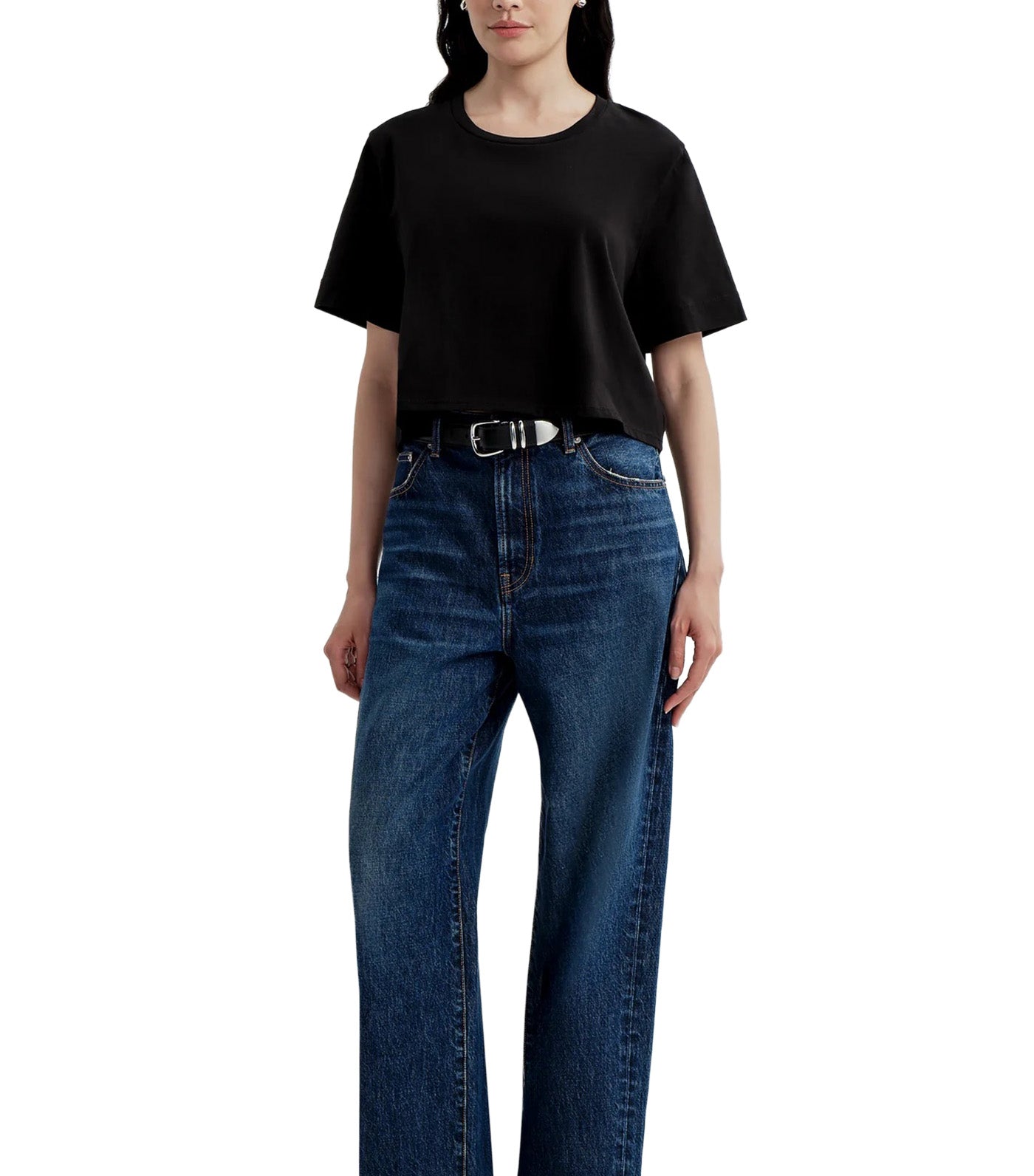 Kali Relaxed Crop Tee White