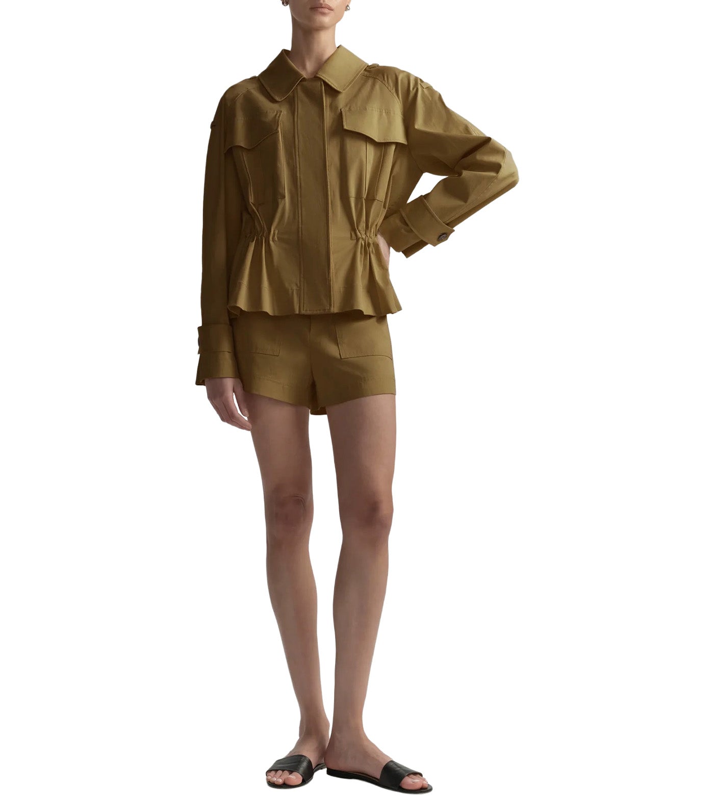 Maeve Cotton Utility Jacket Hazel
