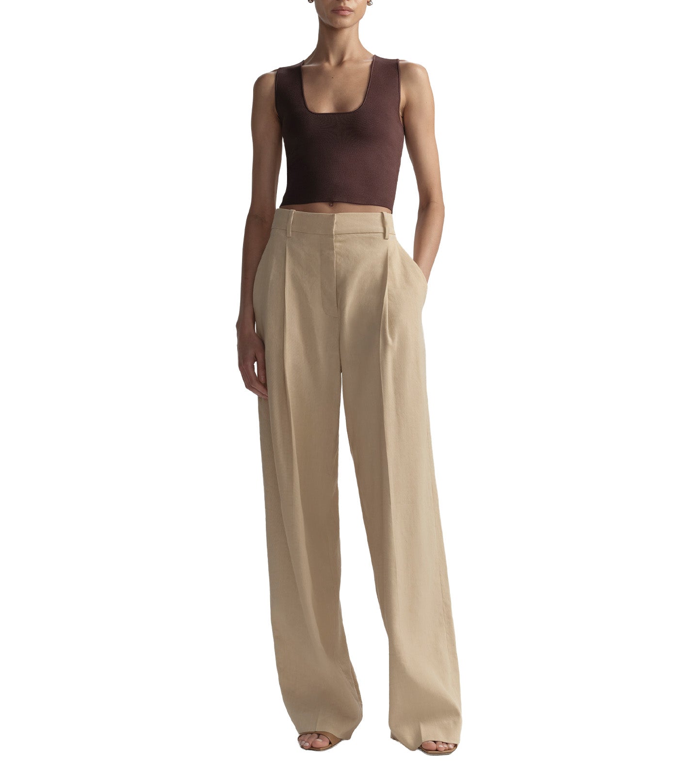 Sera Compact Knit Top Deepest Brown