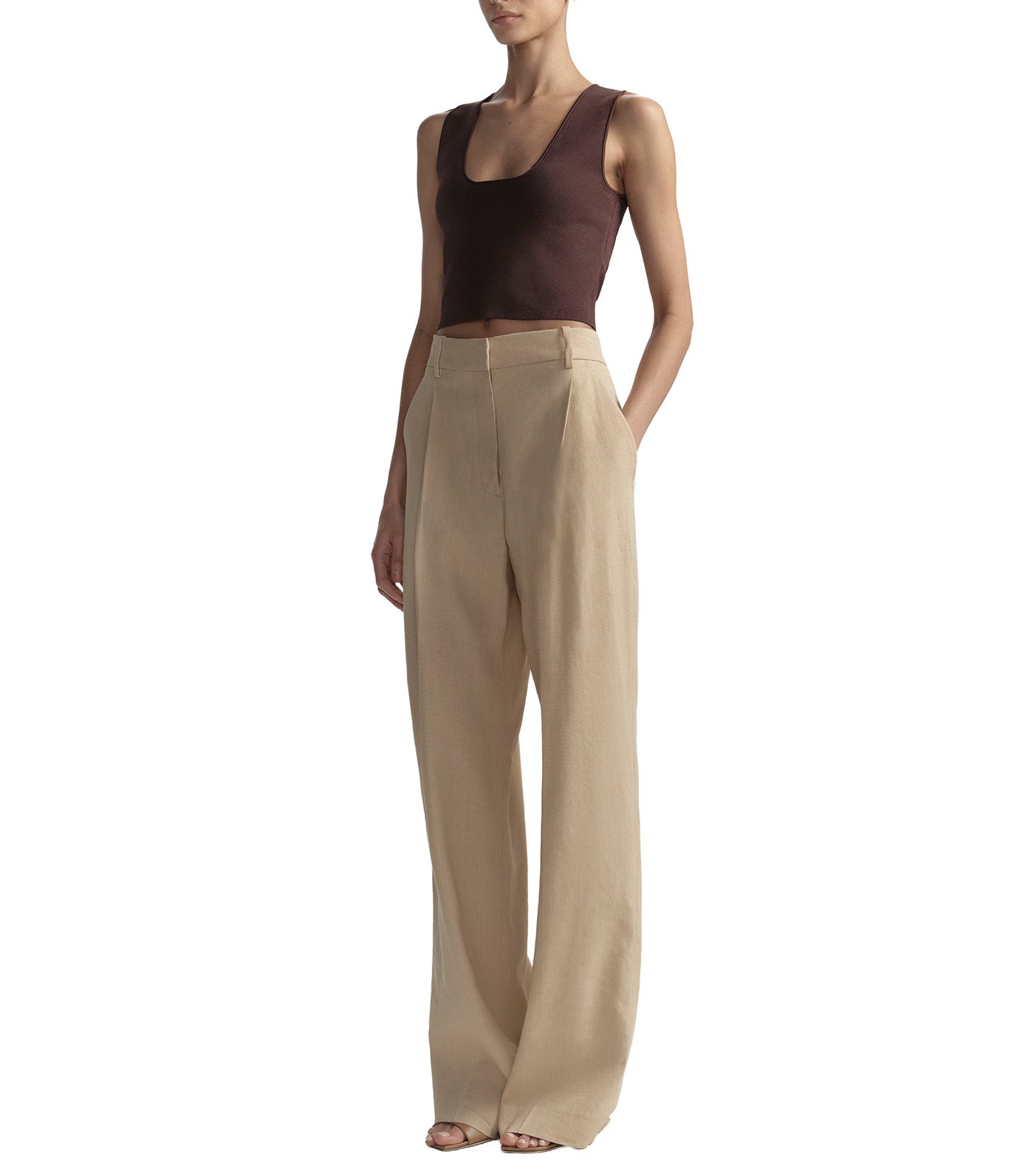 Sera Compact Knit Top Deepest Brown
