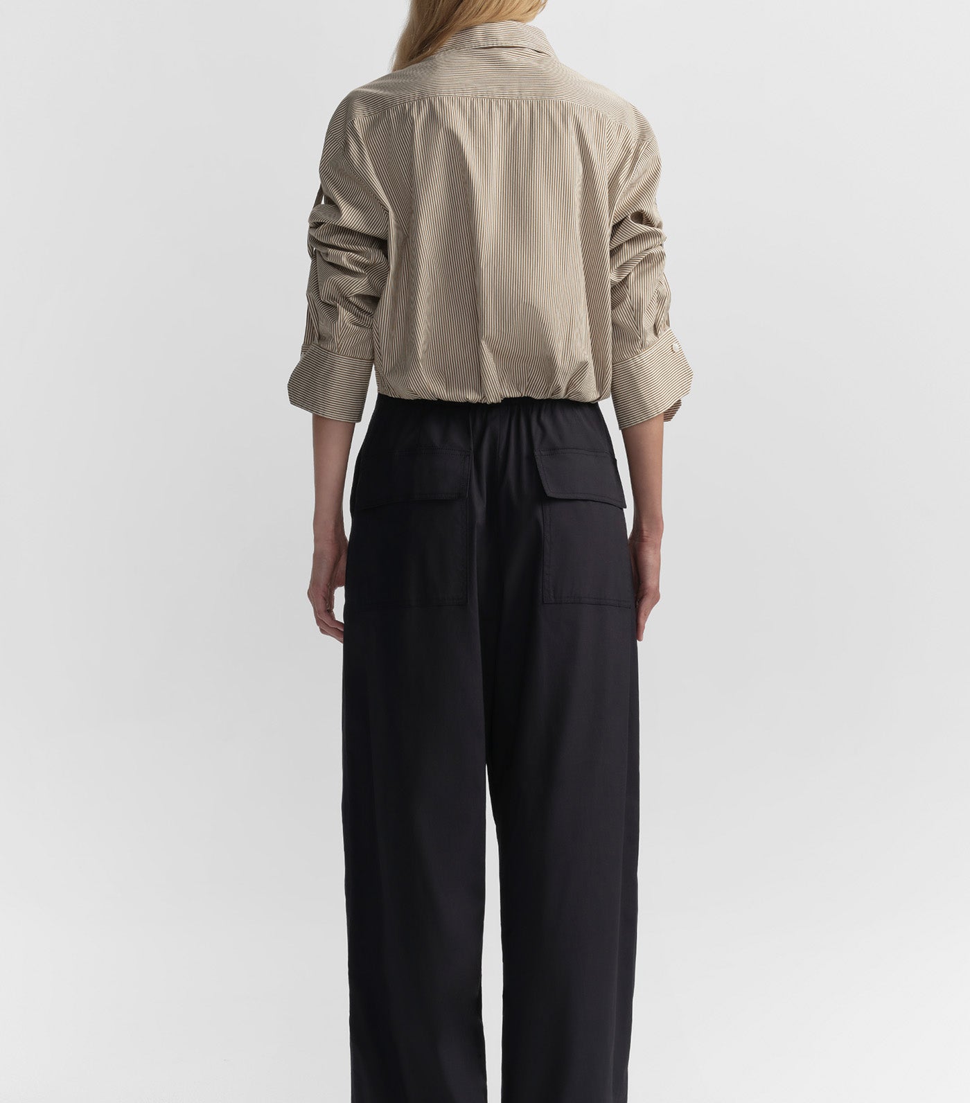 Leo Cropped Cotton Shirt Pearl/Aged Bronze