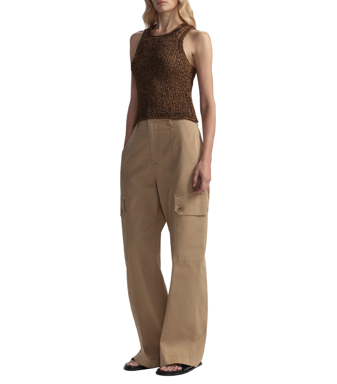 Nelly Open Knit Tank Canyon Dust