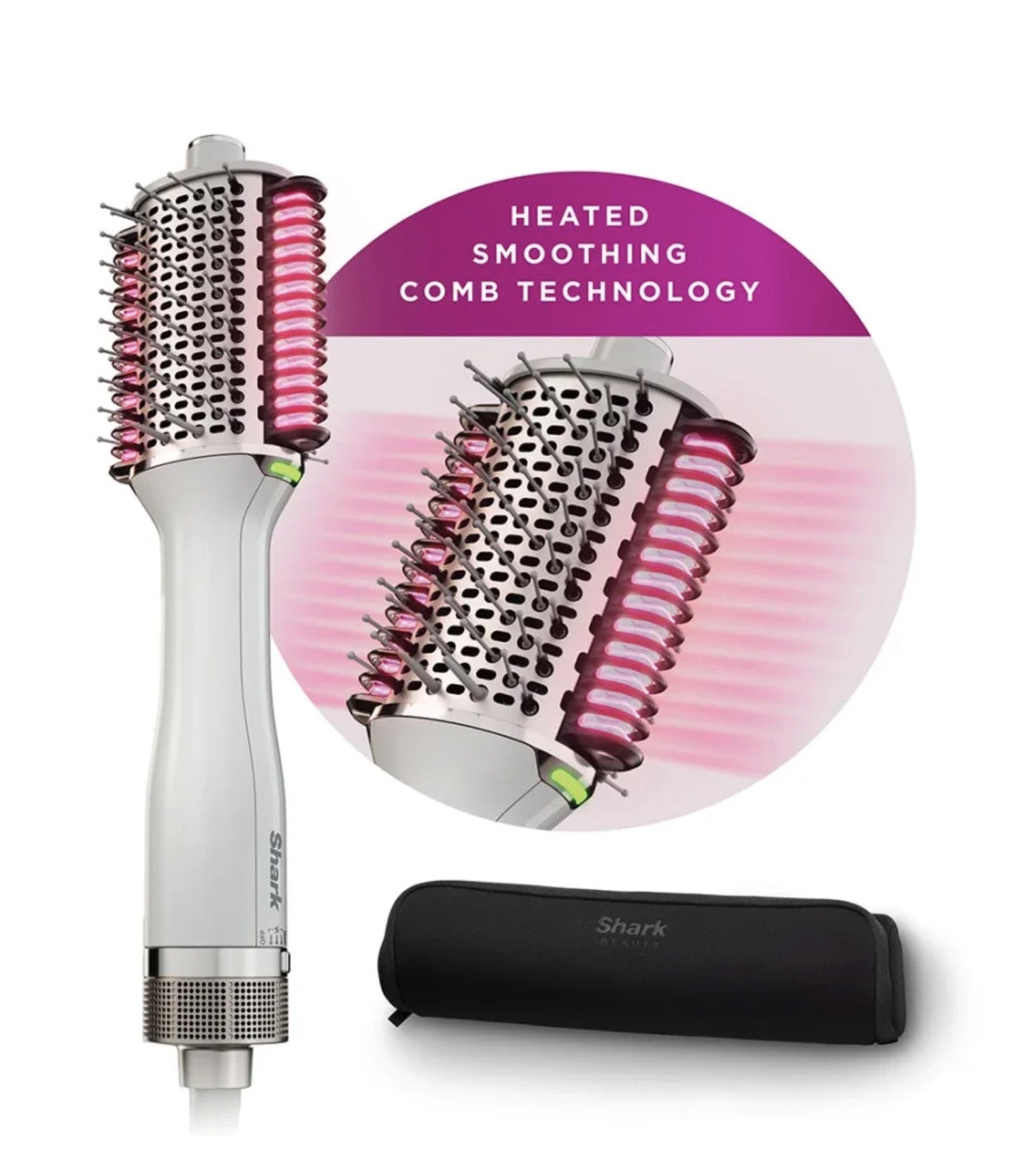 SmoothStyle Heated Brush + Smoothing Comb White
