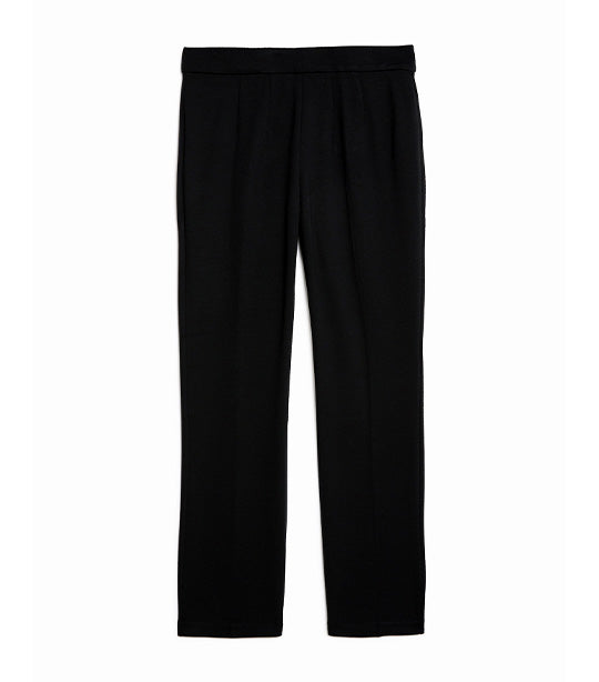 Jersey Flared Trousers Black
