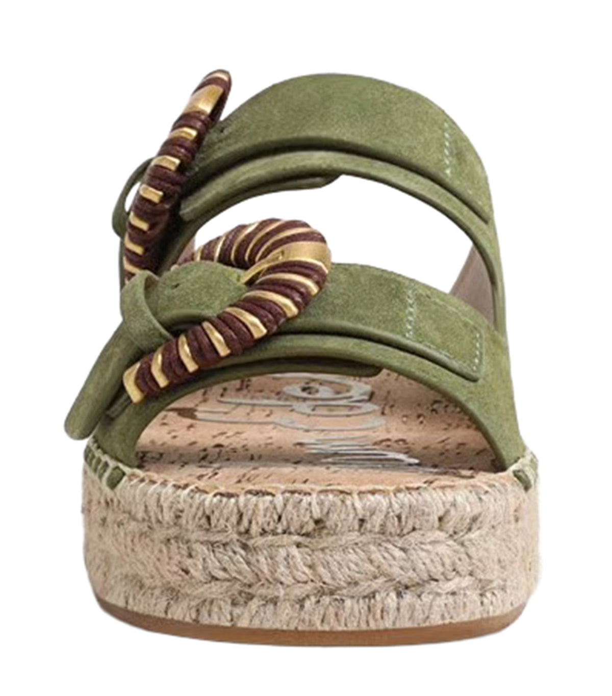 Tabbey Espadrille Platform Sandal Summer Olive Suede