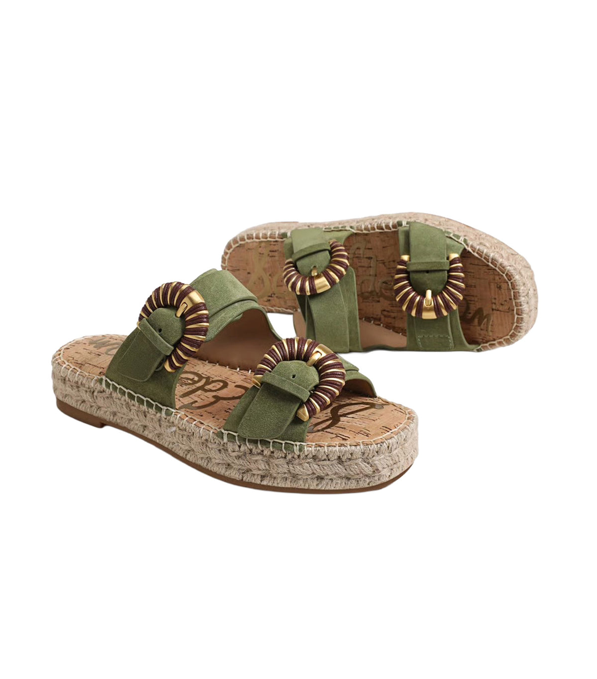 Tabbey Espadrille Platform Sandal Summer Olive Suede