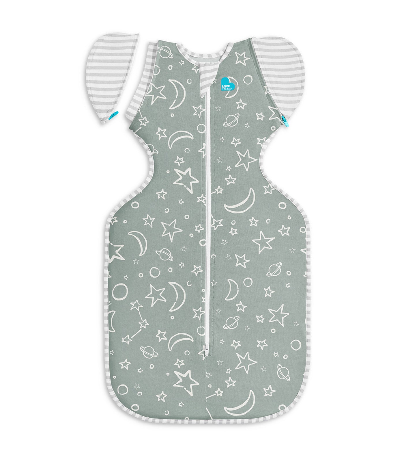 Swaddle Up™ Transition Bag Original Olive Stars and Moon